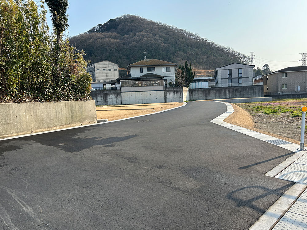 岡山市南区郡分譲地・現地北側