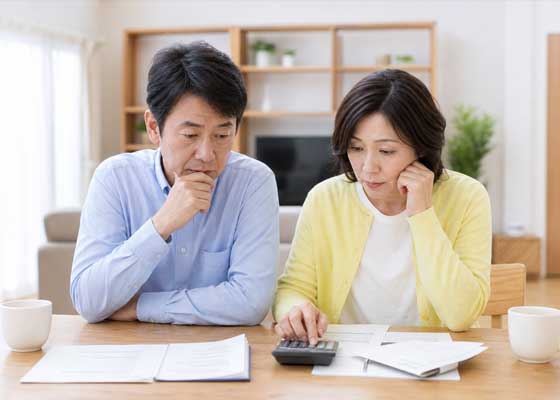 住宅ローンについて考えるご家族のイメージ